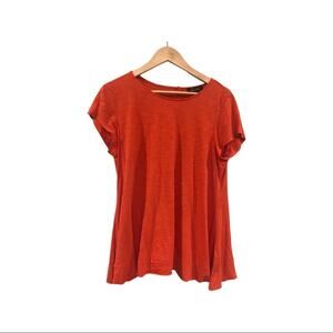 Melissa Paige orange short sleeve blouse